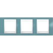 Рамка 3-я Unica Хамелеон Синий/Белый для горизонтального монтажа