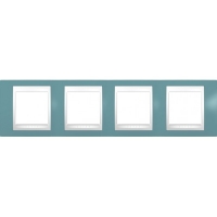 Рамка 4-я Unica Хамелеон Синий/Белый для горизонтального монтажа