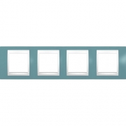 Рамка 4-я Unica Хамелеон Синий/Белый для горизонтального монтажа