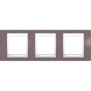 Рамка 3-я Unica Хамелеон Лиловый/Белый для горизонтального монтажа