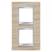 Gewiss LUX INT. РАМКА 2+2 ВЕРТ. МОДУЛЯ, 71 mm, КЛЕН