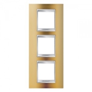 Gewiss LUX INT. РАМКА 2+ 2+2 ВЕРТ. МОДУЛЯ, ЗОЛОТО