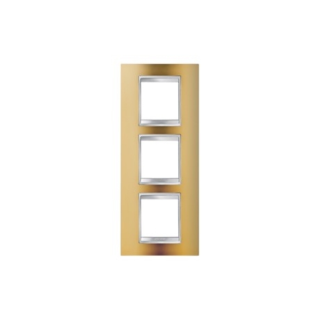 Gewiss LUX INT. РАМКА 2+ 2+2 ВЕРТ. МОДУЛЯ, ЗОЛОТО
