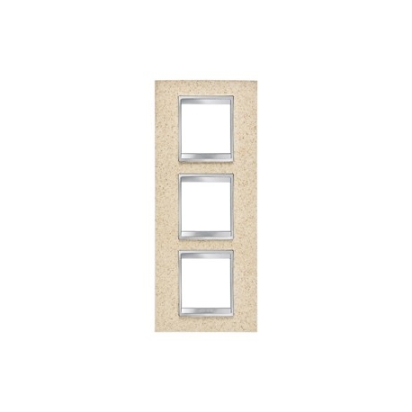Gewiss LUX INT. РАМКА 2+ 2+2 ВЕРТ. МОДУЛЯ, ТЕХНОКАМЕНЬ, ПЕСОК