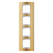 Gewiss LUX INT. РАМКА 2+2+ 2+2 ВЕРТ. МОДУЛЯ, ЗОЛОТО