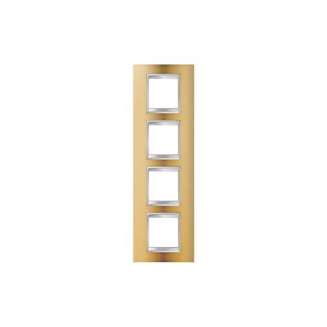 Gewiss LUX INT. РАМКА 2+2+ 2+2 ВЕРТ. МОДУЛЯ, ЗОЛОТО