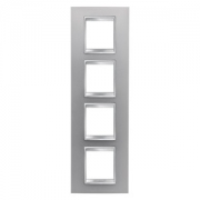 Gewiss LUX INT. РАМКА 2+2+ 2+2 ВЕРТ. МОДУЛЯ, ТИТАН