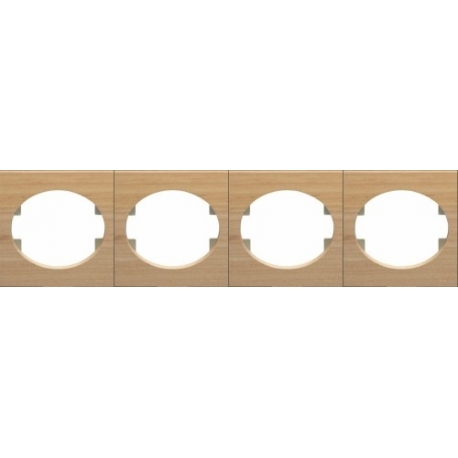 Рамка четырехместная горизонтальная ABB Tacto (бук)