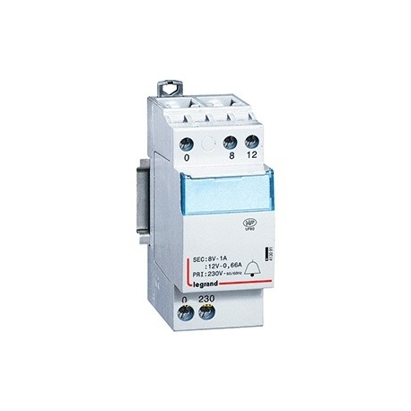 Трансформатор для цепей звуковой сигнализации Legrand CX3 230В/8-12В 8Ватт