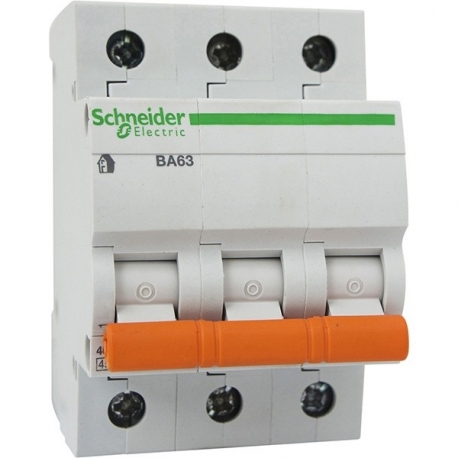 Автоматический выключатель Schneider Electric ВА63 3п 50A C 4,5 кА
