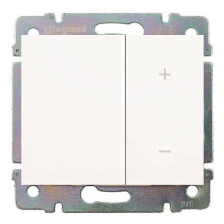 Cветорегулятор кнопочный Legrand Galea Life 40-400Вт (белый)