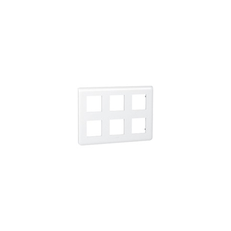 Рамка Legrand Mosaic, 6-постовая, 12-модульная (белая)