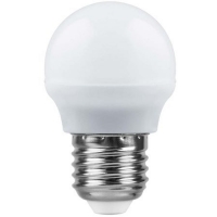 Лампа LED 5вт Е14 теплый матовый шар SAFFIT (SBG4505)
