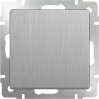 Выключатель одноклавишный серебряный рифленый Werkel a035651 WL09-SW-1G