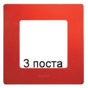 Рамка 3-ая Legrand Etika (красный)