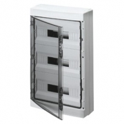 Gewiss Настенный распределительный щиток с прозрачной дымчатой дверцей, серый, 36 мод (12х3), IP65