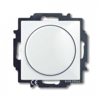 Светорегулятор Busch-Dimmer 60-400 Вт проходной ABB Basic 55, белый
