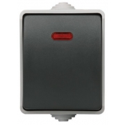 ВС20-1-1-ФСр Выключатель одноклавишный со свет. индикатором для открытой установки IP54