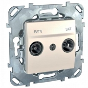 Розетка телевизионная оконечная TV SAT FM, диапазон частот от 4 до 2400 MГц