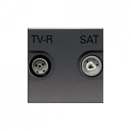 Розетка TV-R/SAT оконечная ZENIT (антрацит)