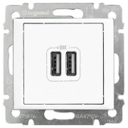 Розетка USB Двойная Legrand Valena (Белая)