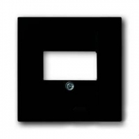 Розетка акустическая ABB Basic 55, шато-черный, цвет механизма черный